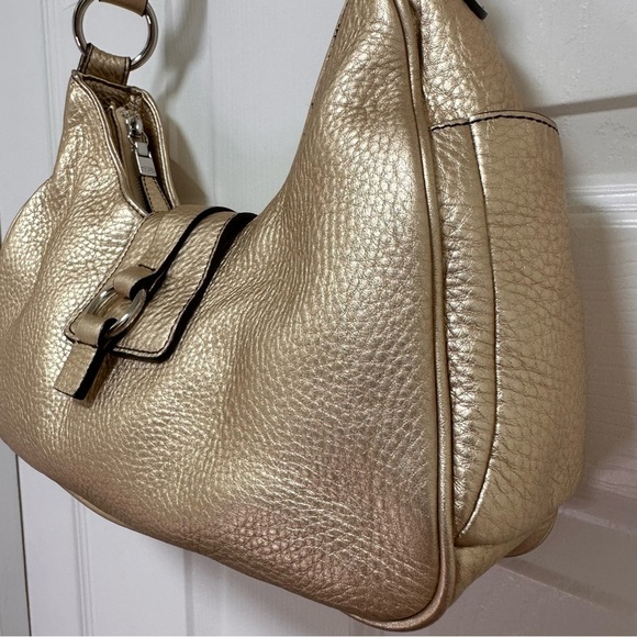 Talbots Medium Structured Hobo in Gold Pebbled Leather - Picture 2 of 9